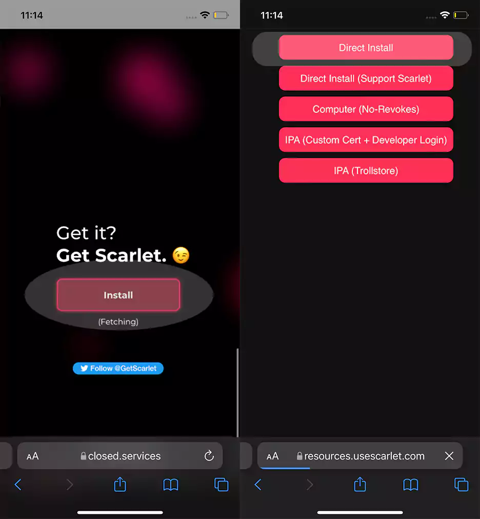 Download/Install Scarlet on iPhone/iPad without Computer 